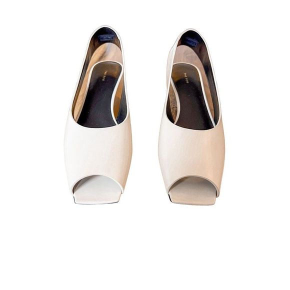 NEW The Row Sharp Slingback Heels in Milk White Kitten Heel EU Size 36 US Size 6 - Picture 9 of 14